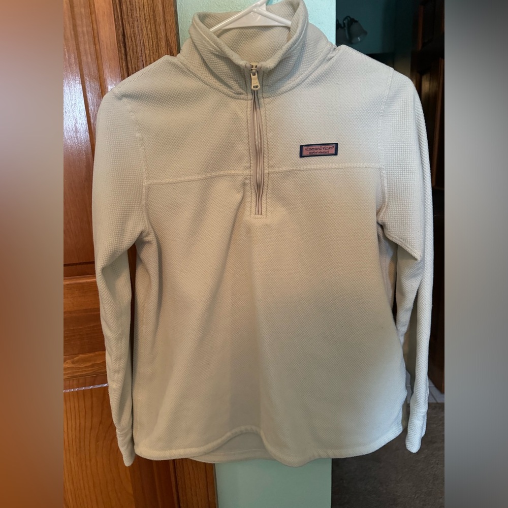 Quilted fleece quarter zip